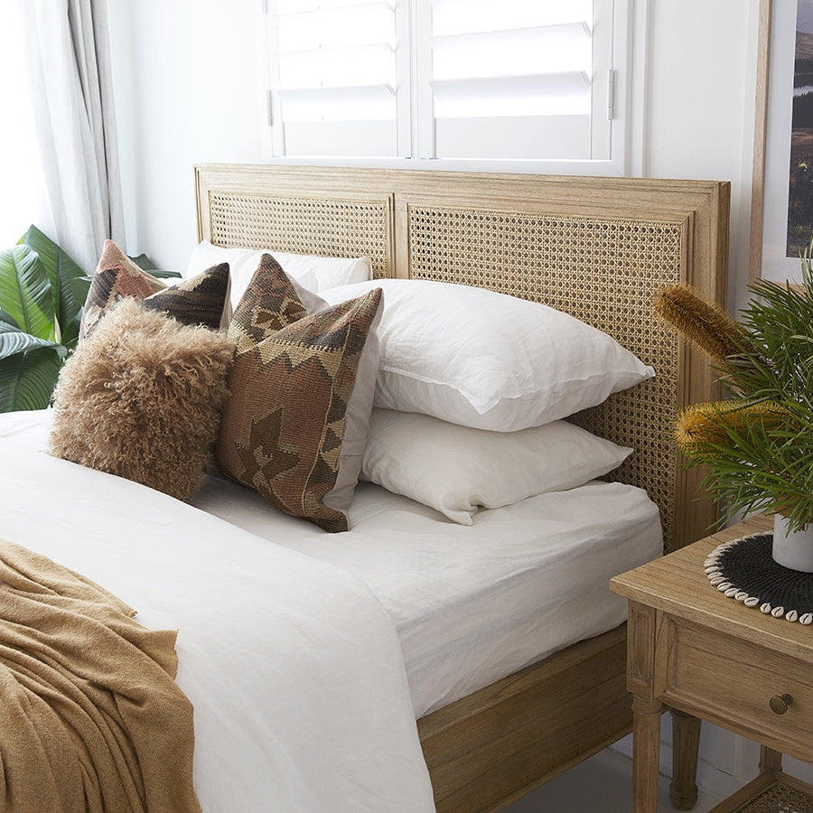 Hampton Cane Cedar Bed – Super King with Low End – Weathered Oak - 2.15m